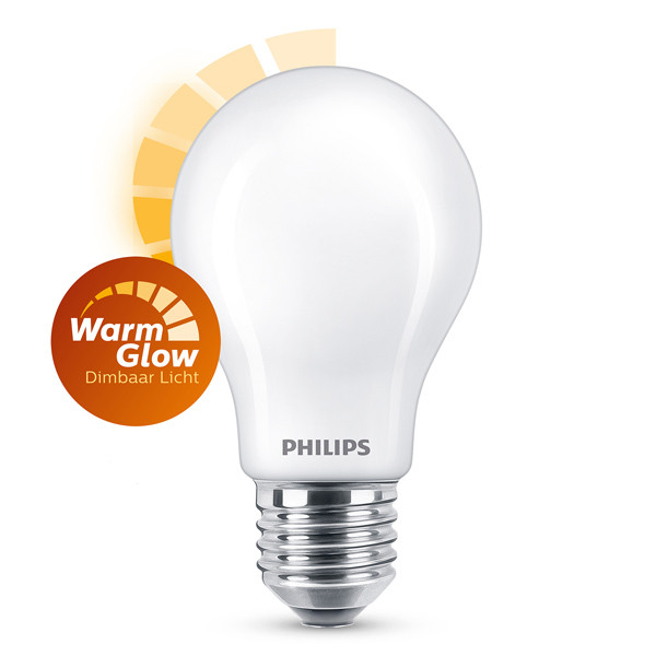 Philips LED lamp E27 Peer A60 WarmGlow Mat 2200 2700K 7.2W 75W